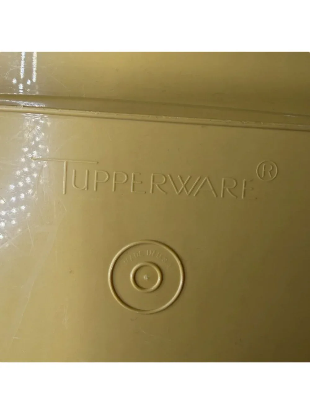 VTG Tupperware Deviled Egg Keeper Serving Tray Harvest Gold Container 723-2